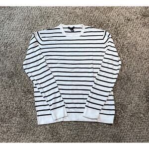 Forever 21 White Black Long Sleeve Sweater Men Size Medium